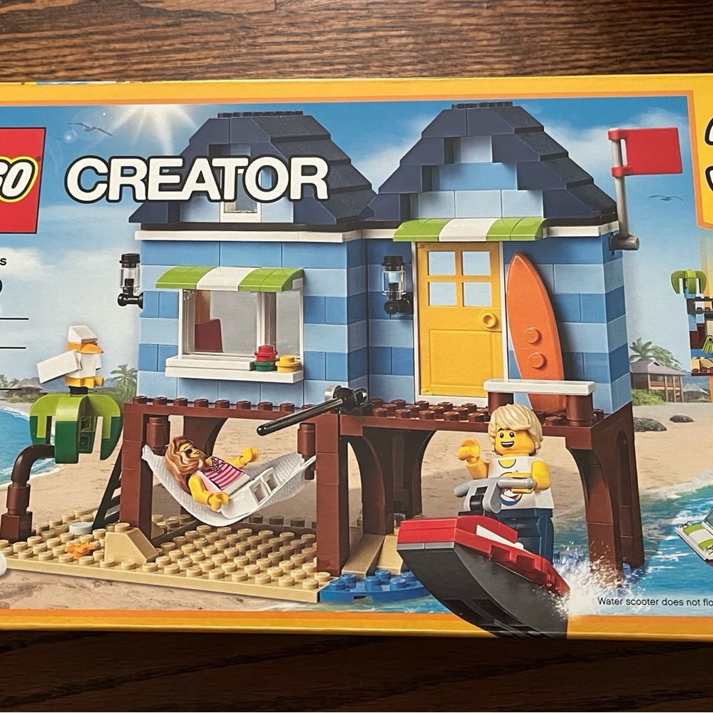 LEGO Creator Seaside House Set with Blue and Orange Accents